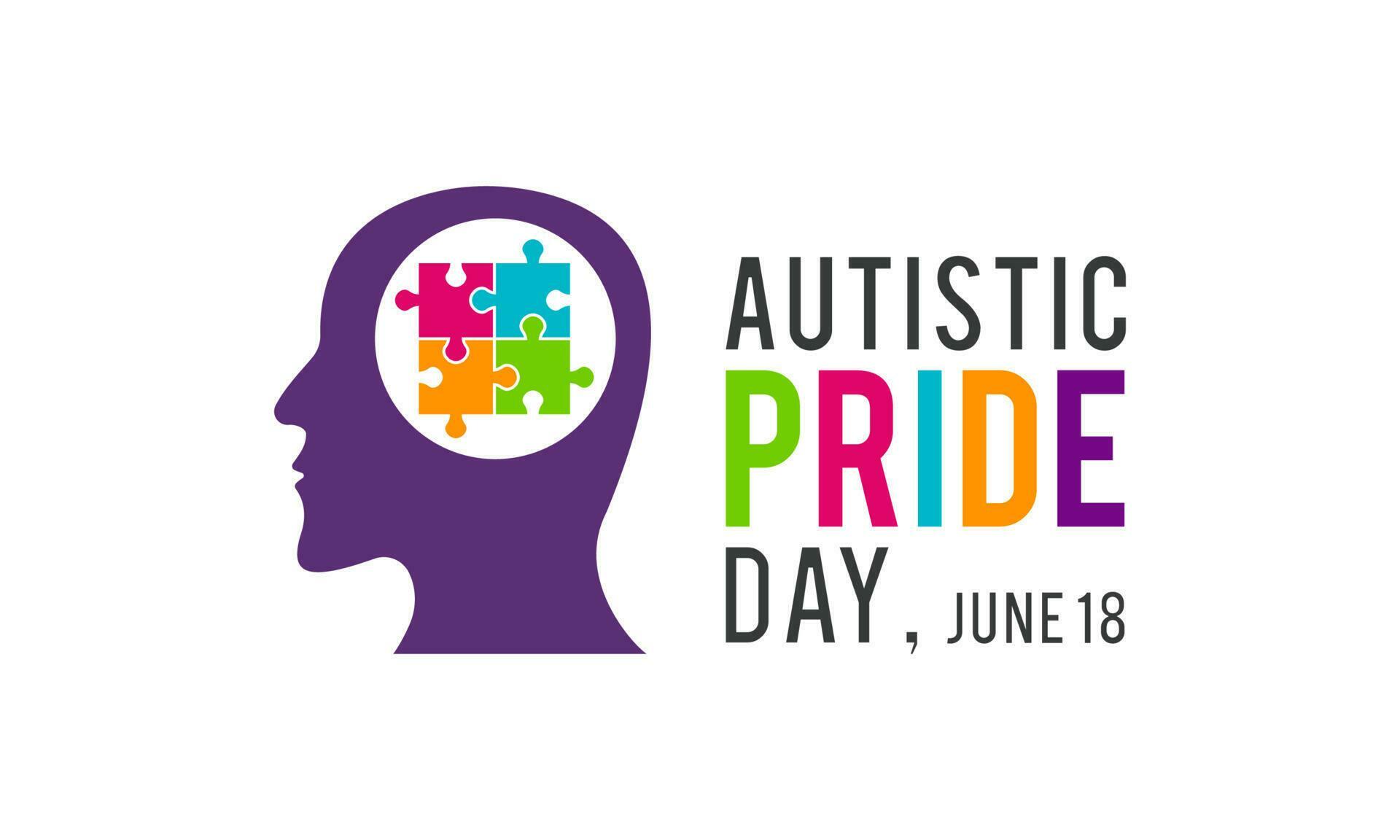 Vector illustration of autistic pride day on 18th june. Autistic pride