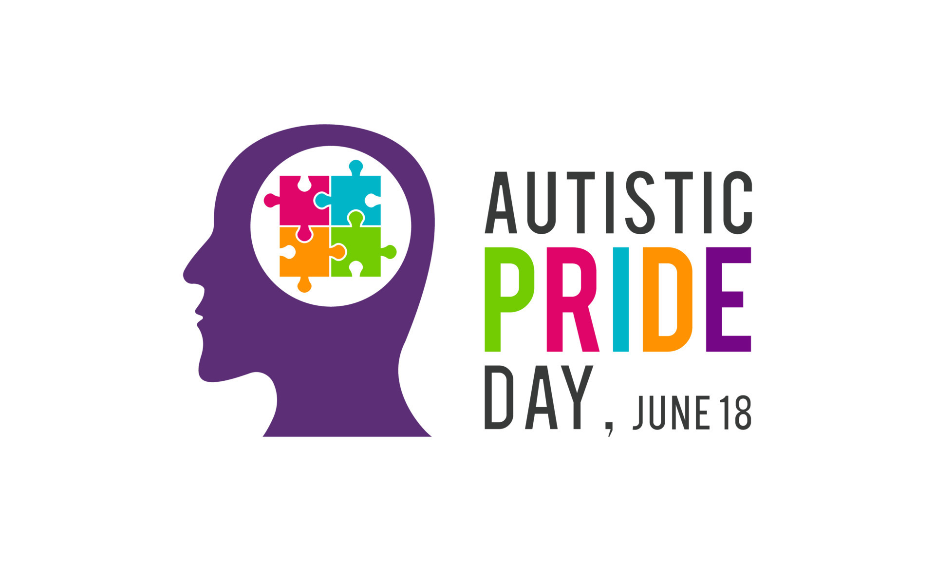 Vector illustration of autistic pride day on 18th june. Autistic pride