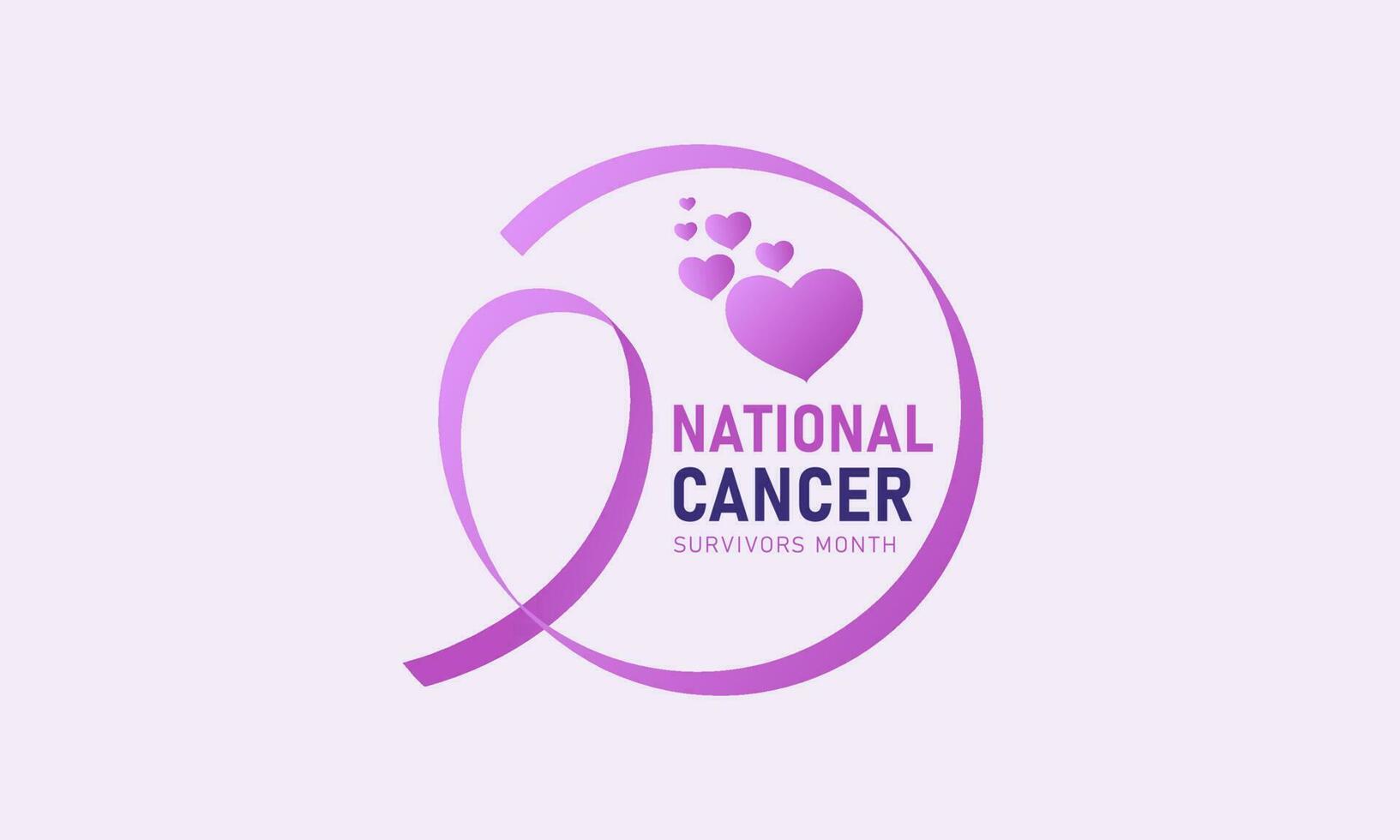 National cancer survivors month is observed every year in june. June is national cancer survivors month. Vector template for banner, greeting card, poster with background. Vector illustration.