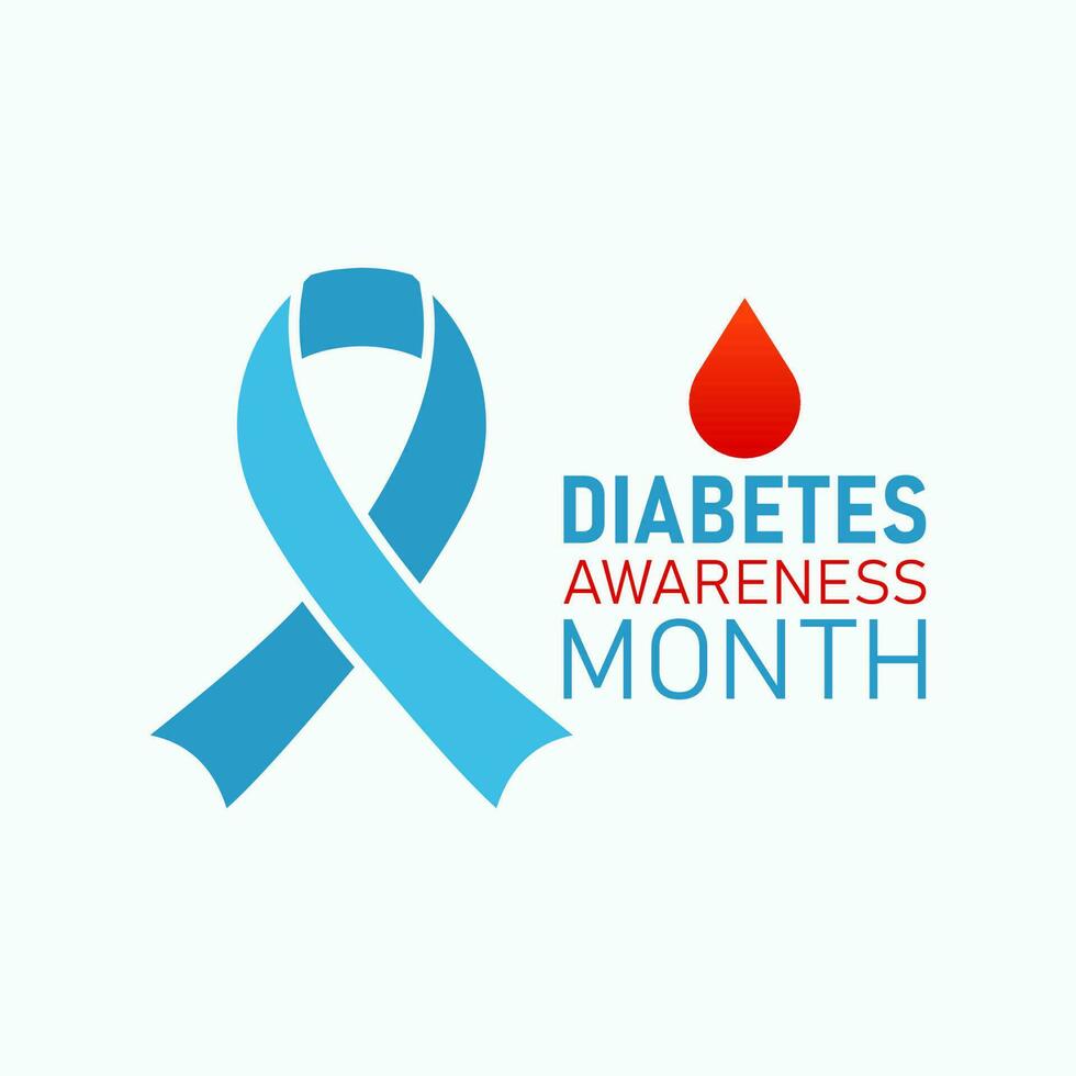 Diabetes awareness month. Vector template for banner, greeting card, poster with background. Vector illustration.