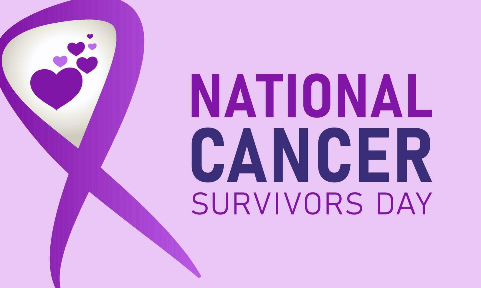 National cancer survivors day is observed every year on first sunday in june. Vector template for banner, greeting card, poster with background. Vector illustration.