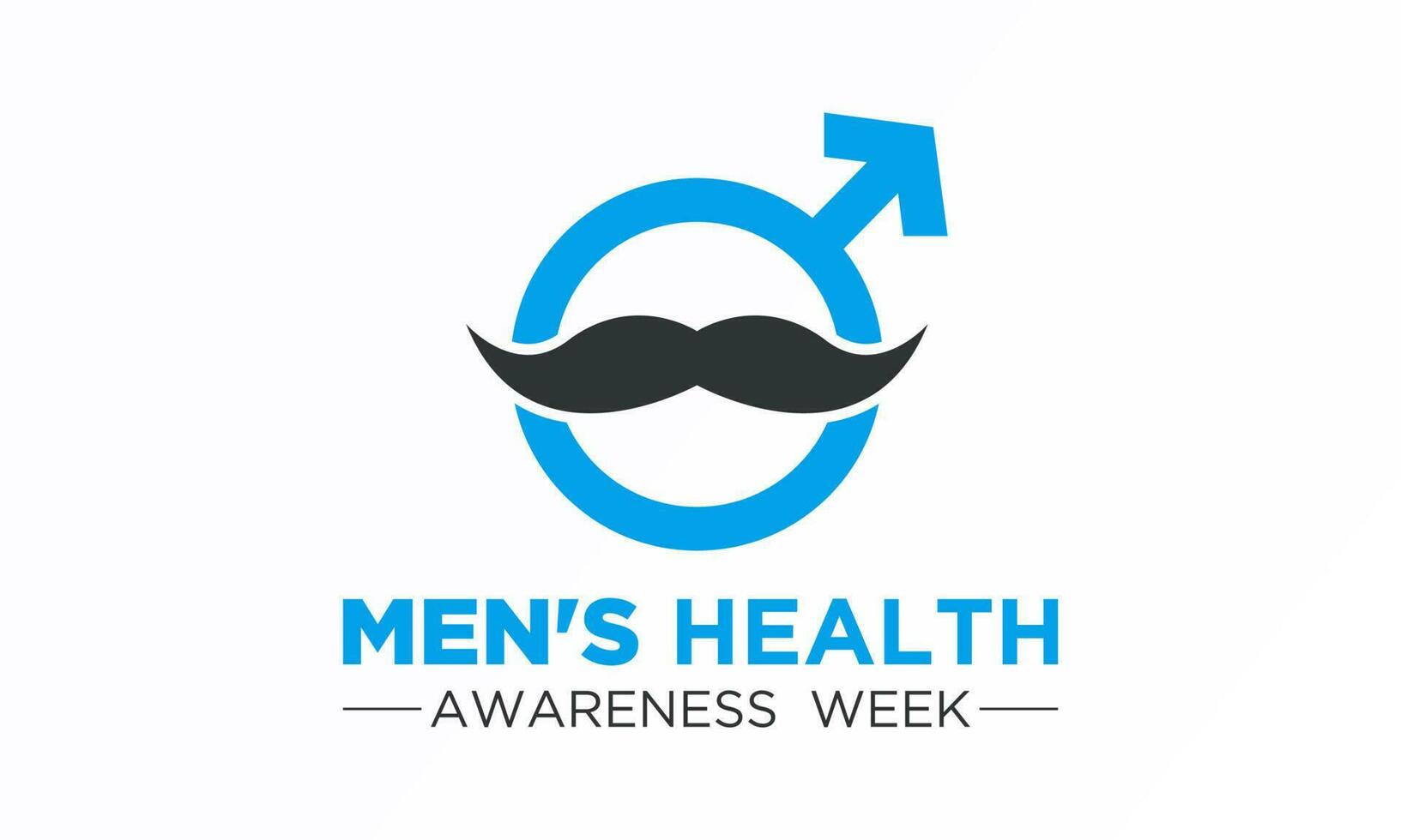 International men's health awareness week is celebrated every year around the world in the middle of june. Men's health week vector template for banner, greeting card, poster with background.