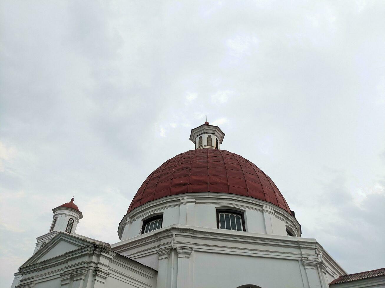 Cathedral of old town on Semarang Central Java. The photo is suitable to use for religion content media and background.