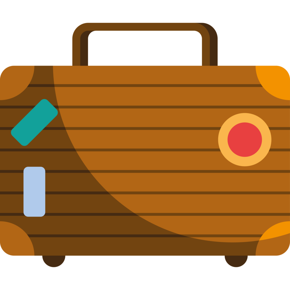 suitcase travel with stickers png