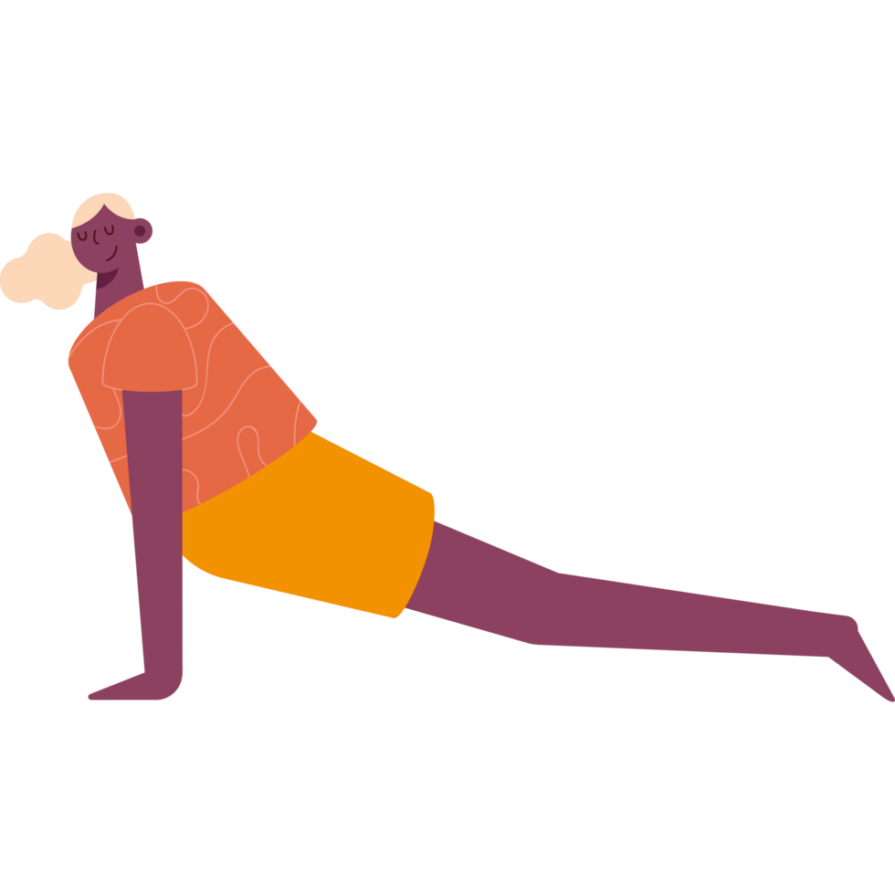afro woman practicing yoga png