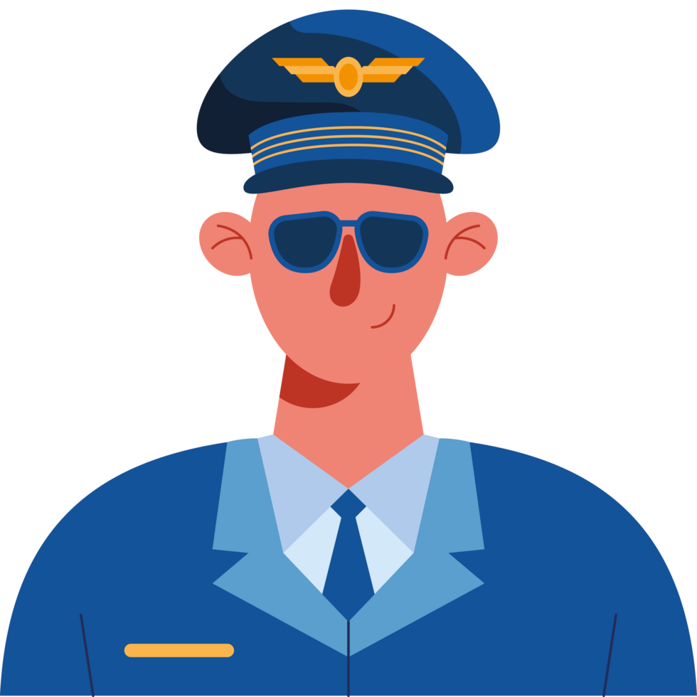 airplane pilot with uniform png