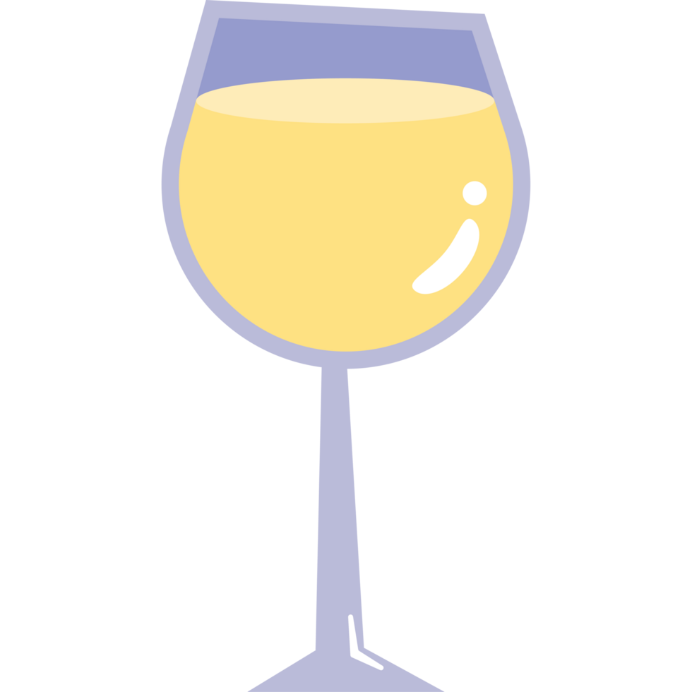 bebida de copa de vino amarillo fresco png