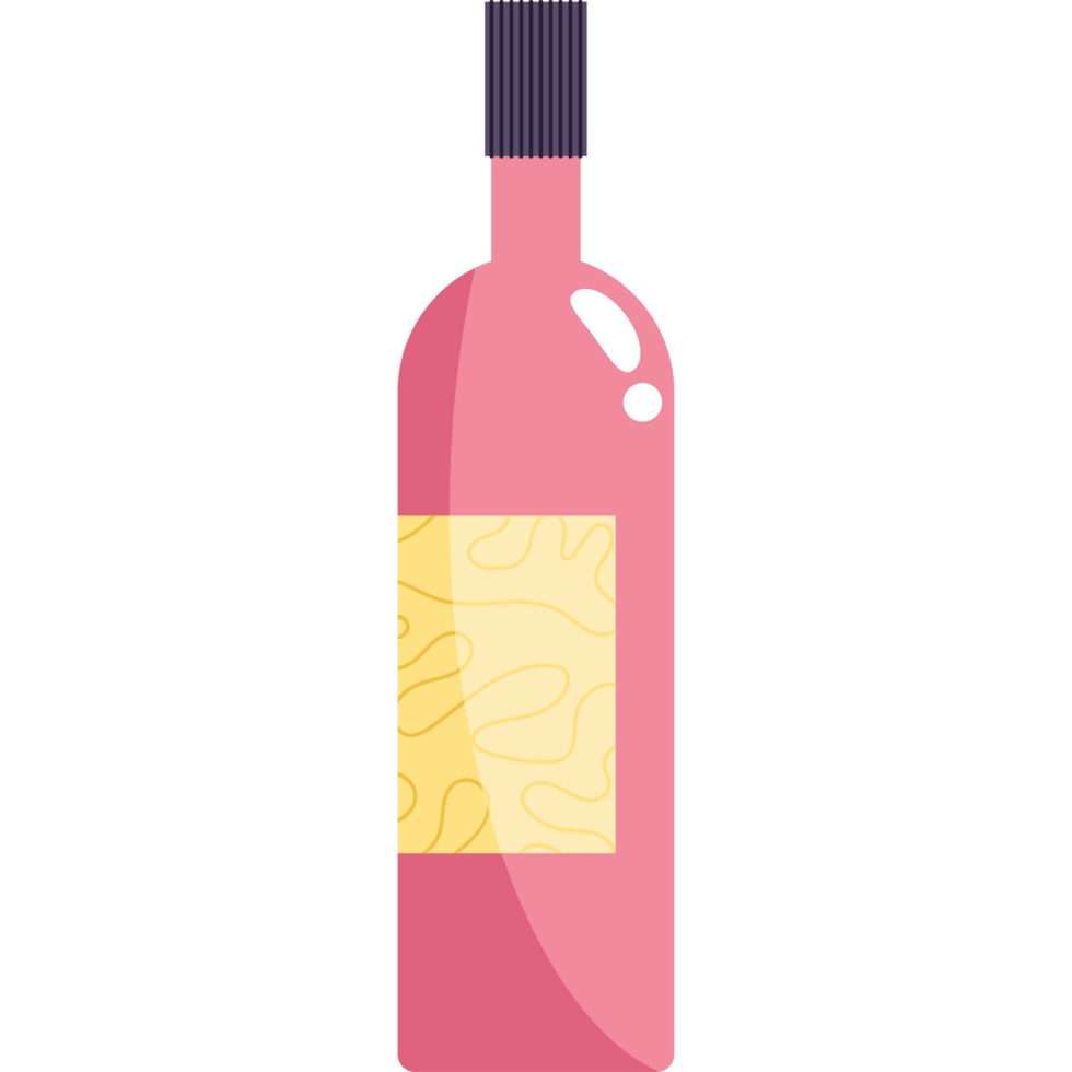 wine drink pink bottle png