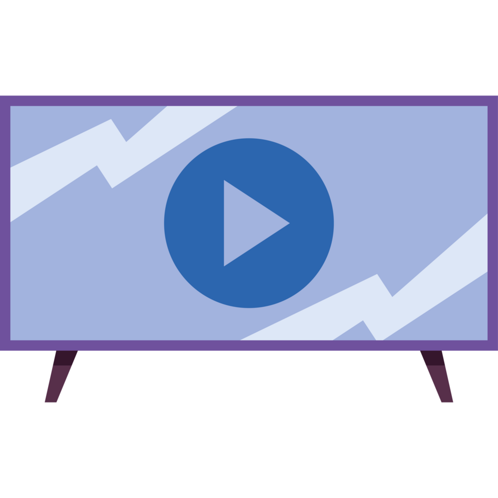 tv with play button png