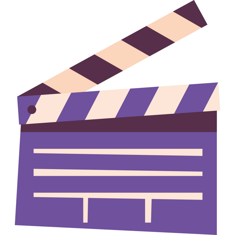 claqueta de cine de producción png