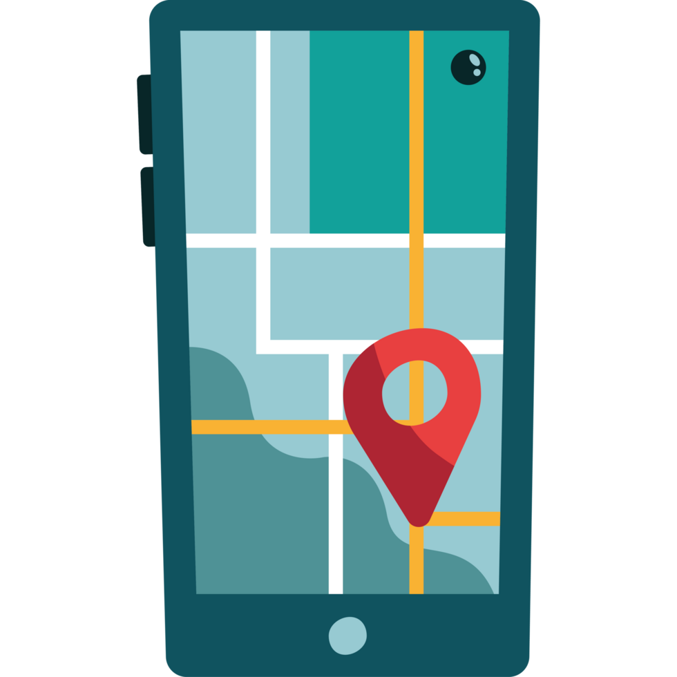 pin location in smartphone png