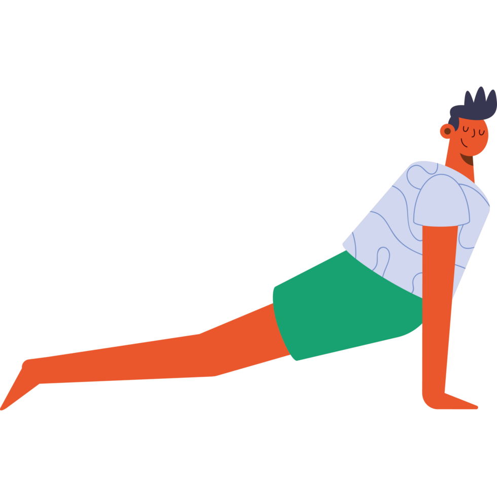 athletic man practicing yoga png