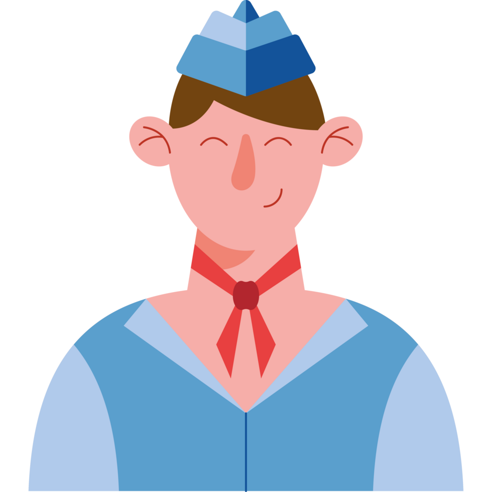 Flugbegleiterin mit Uniform png