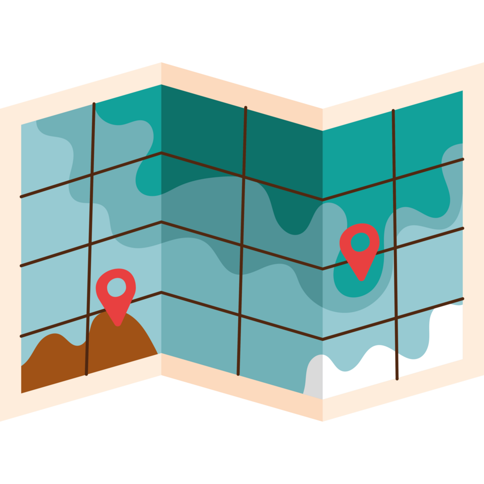 pins pointers in paper map png