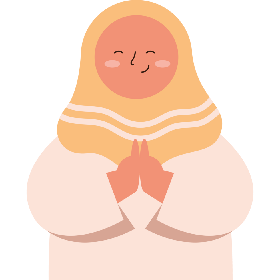 little muslim woman praying png