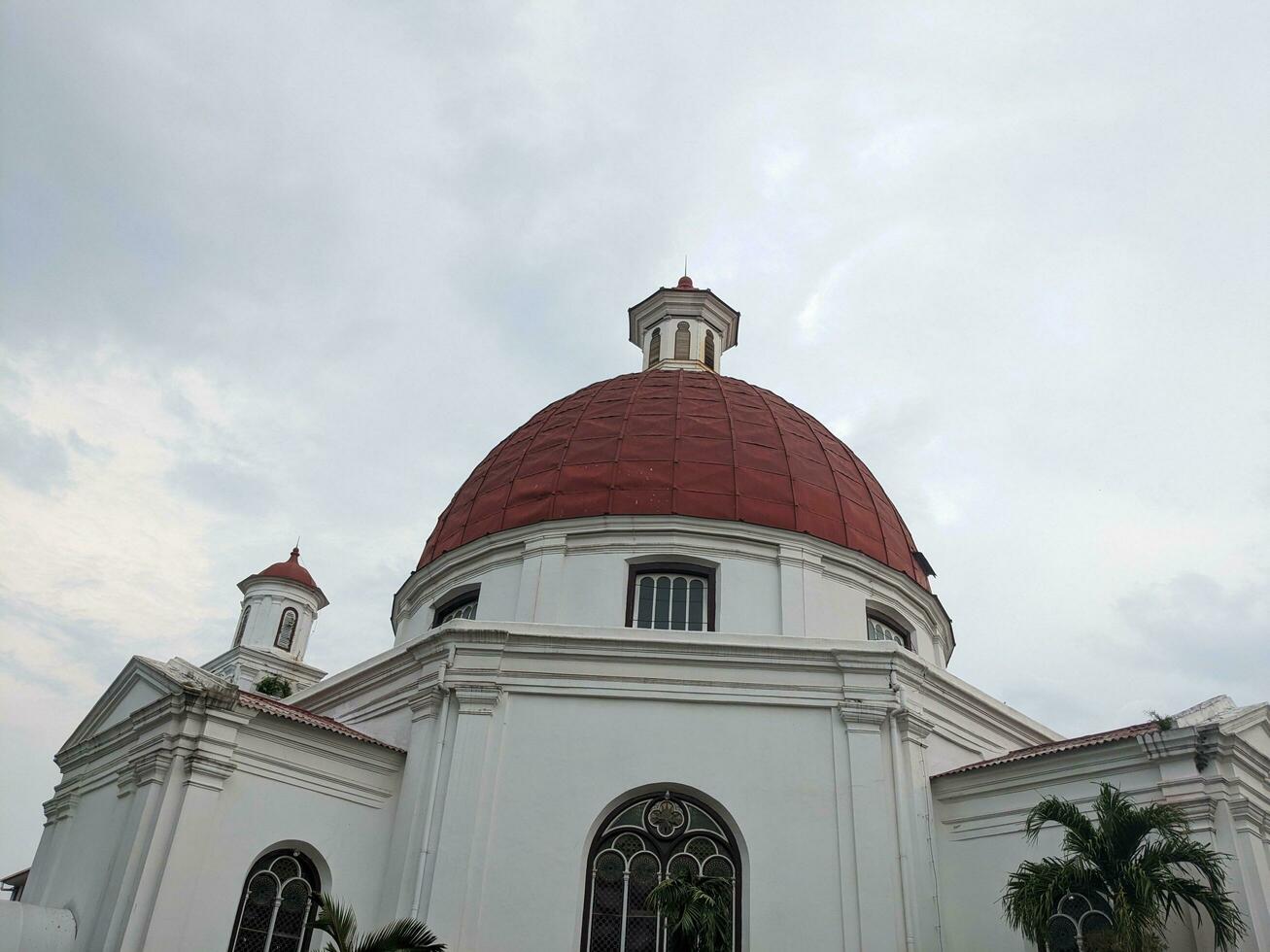 Cathedral of old town on Semarang Central Java. The photo is suitable to use for religion content media and background.
