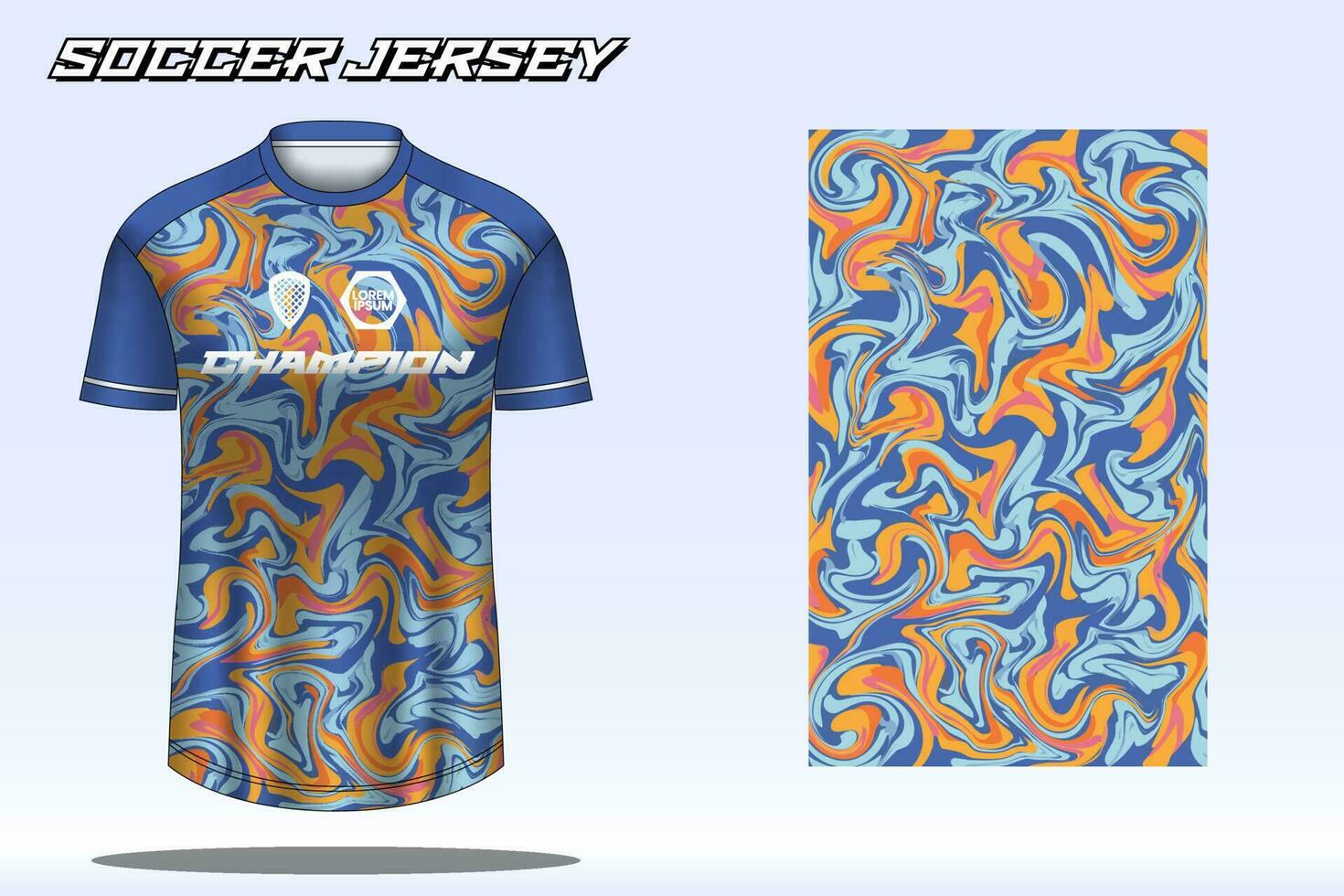 maqueta de diseño de camiseta deportiva de camiseta de fútbol para club de fútbol vector