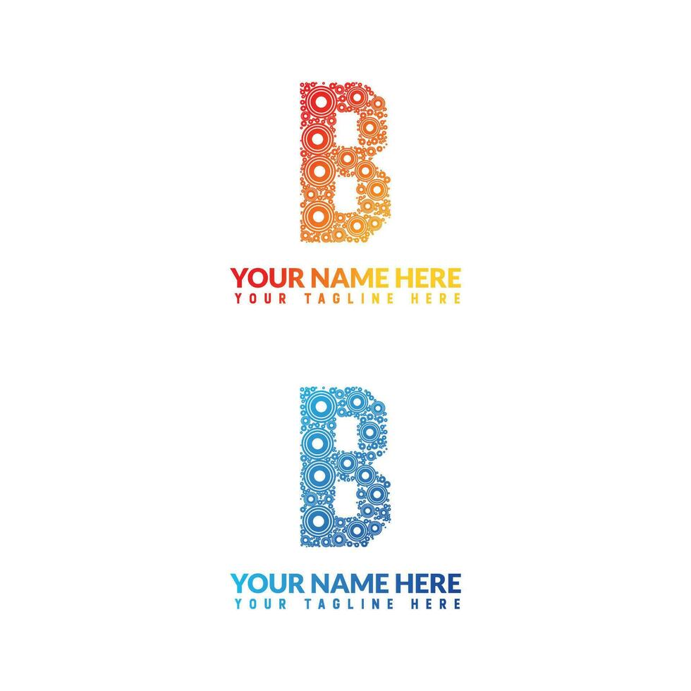 B letter logo or b text logo and b word logo design. vector