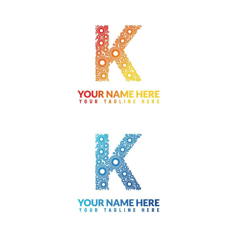 k letra logo o k texto logo y k palabra logo diseño. vector