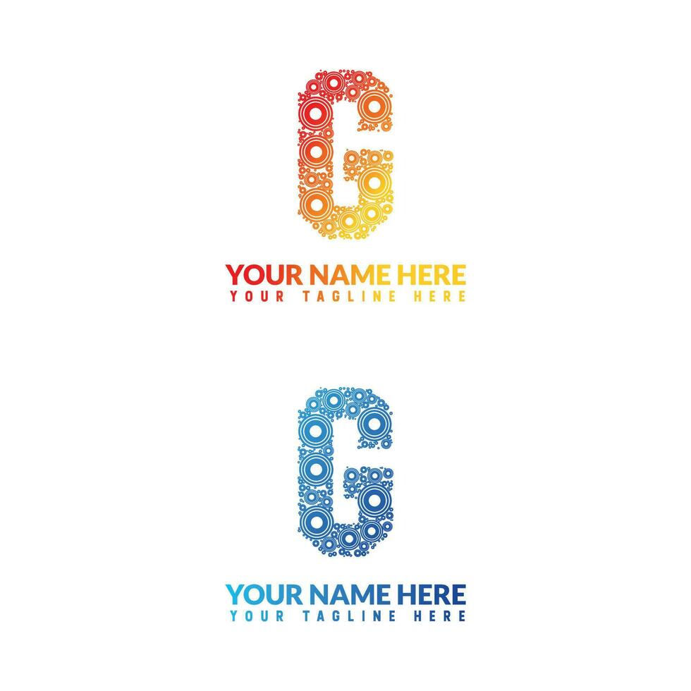 G letter logo or g text logo and g word logo design. vector