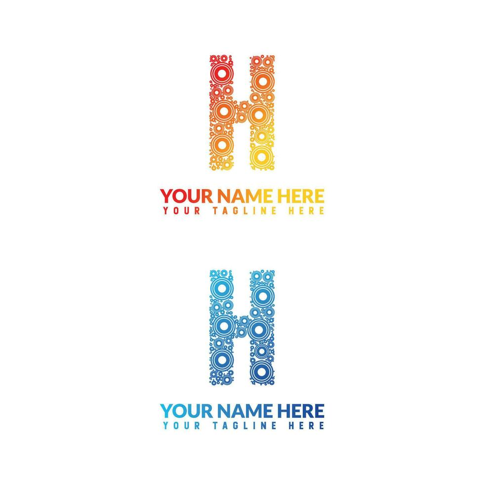 H letter logo or h text logo and h word logo design. vector