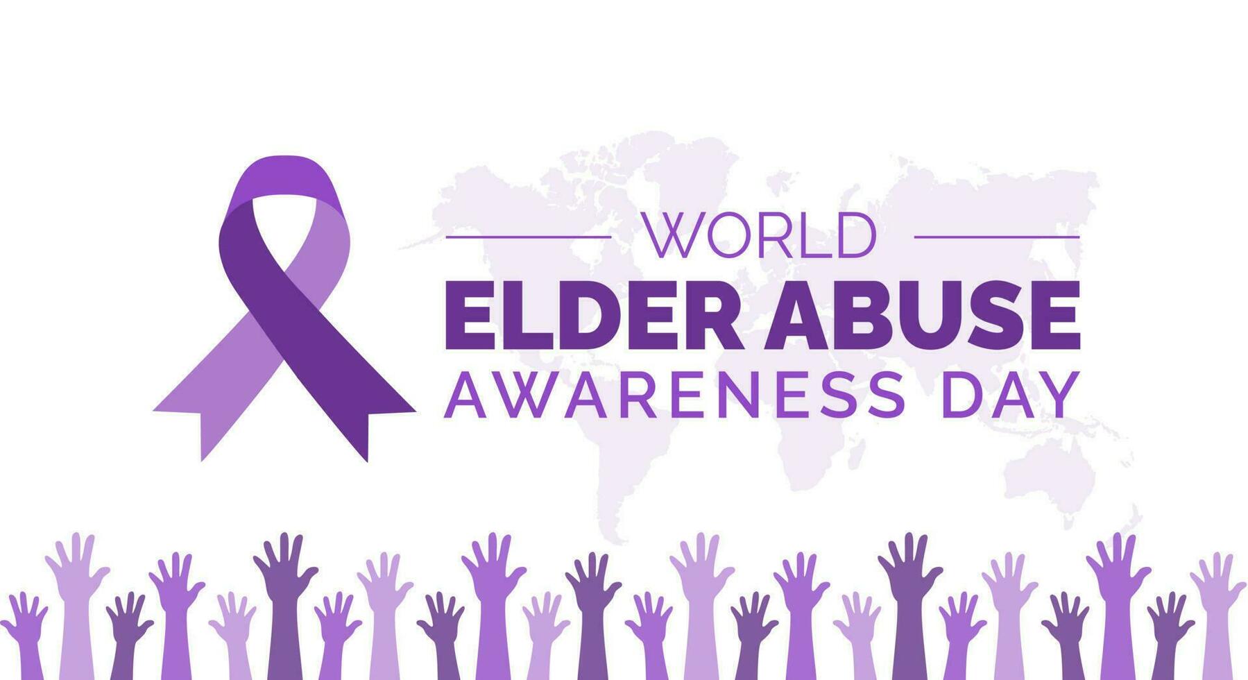 World Elder Abuse Awareness Day background or banner design template. vector