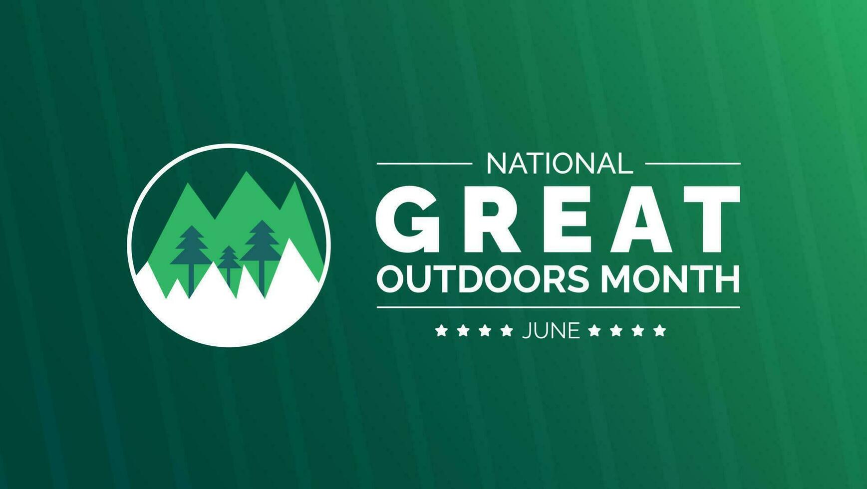 Great Outdoors Month background or banner design template celebrated in june. vector illustration.