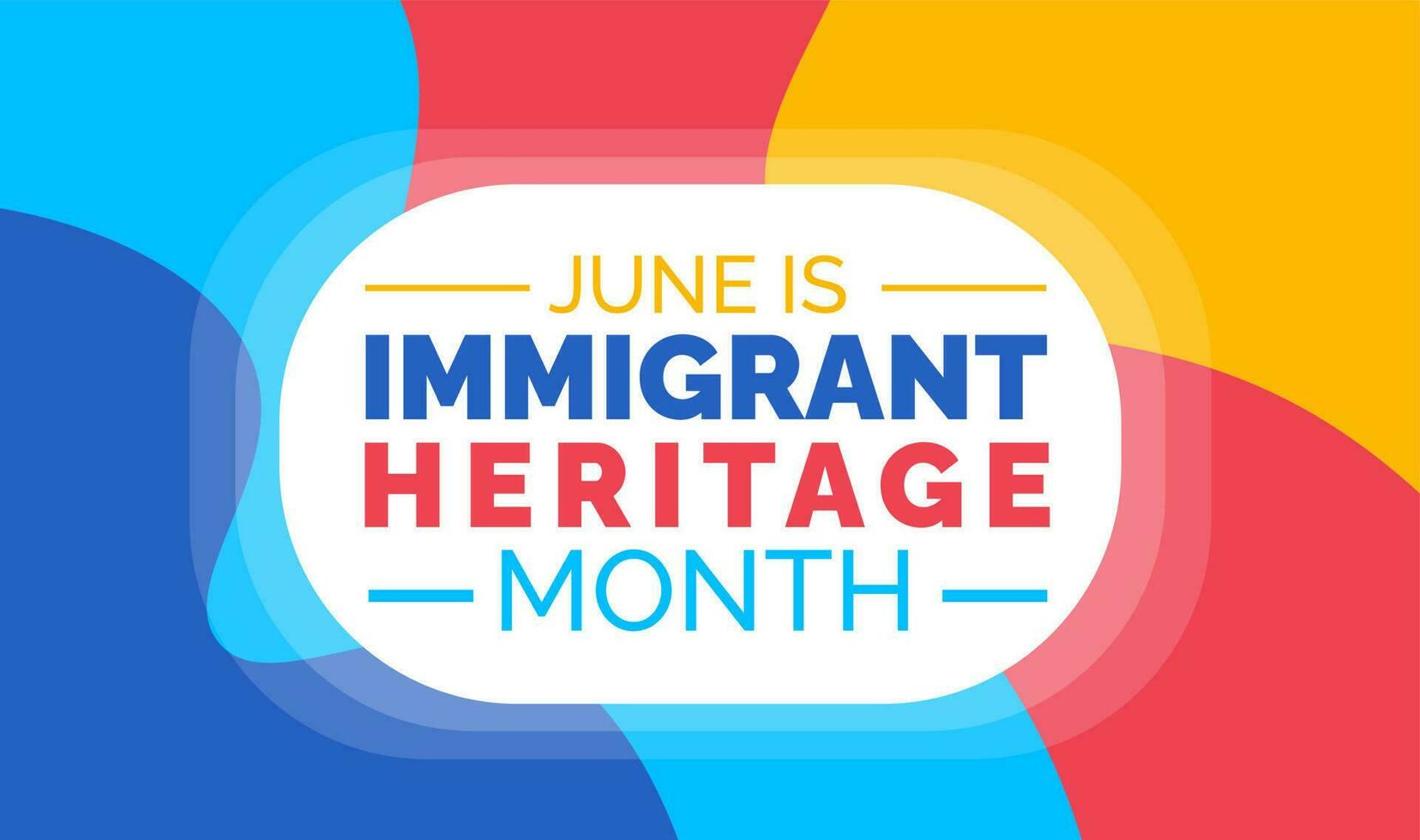 Immigrant Heritage Month background or banner design template