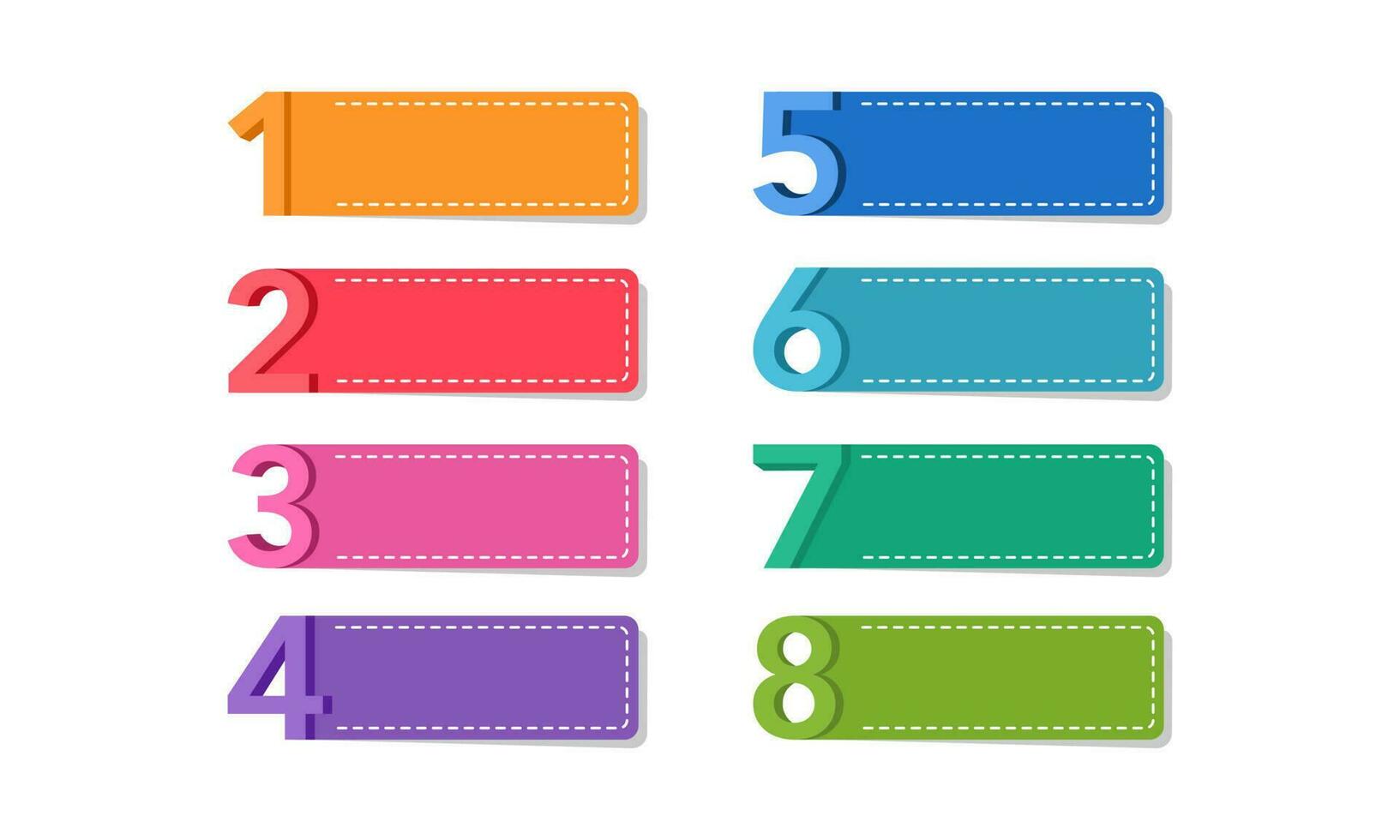 Infographic number labels template. Vector illustration.