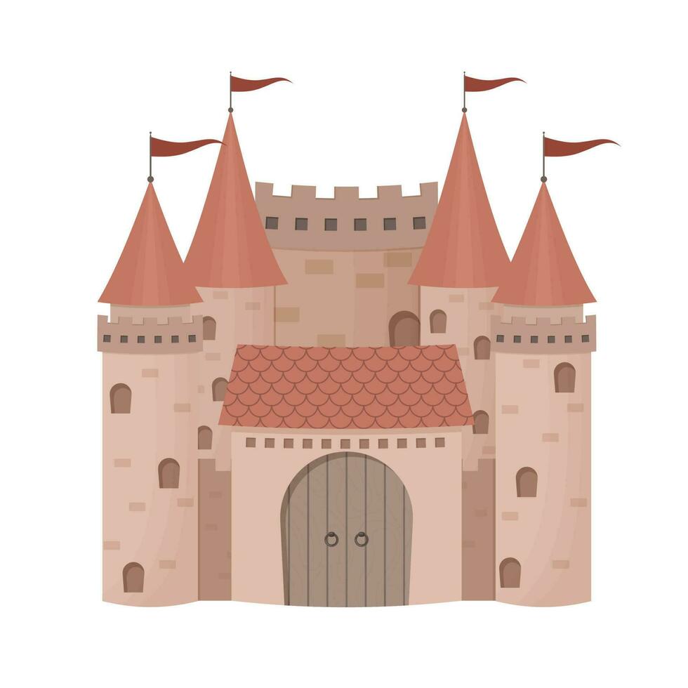 cartoon castle illustration vector