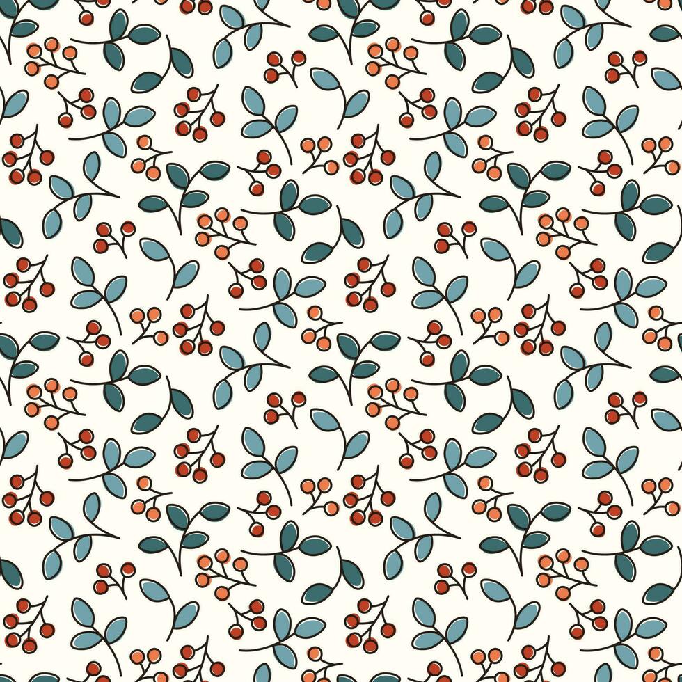 seamless pattern with berry vector