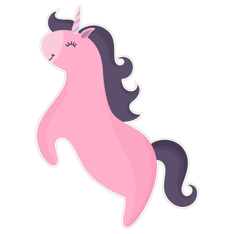 pink vector unicorn 24100070 Vector Art at Vecteezy