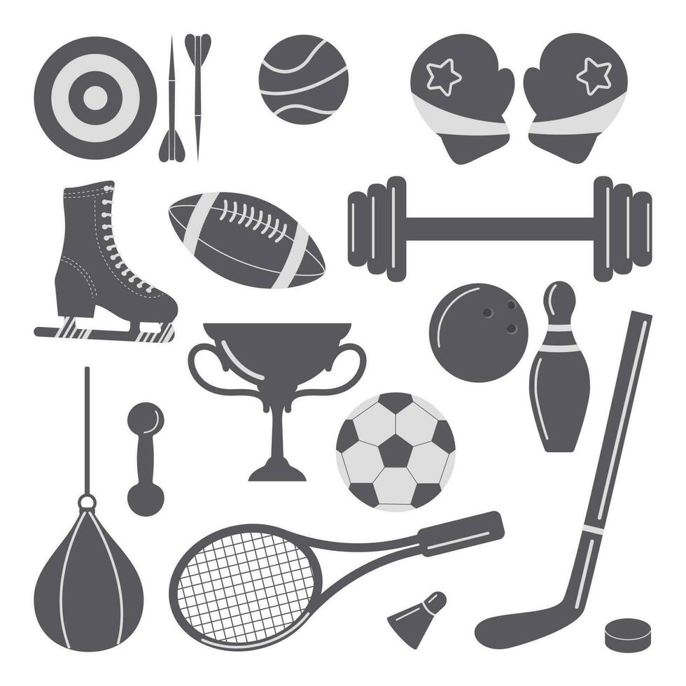 set of sport icons vector