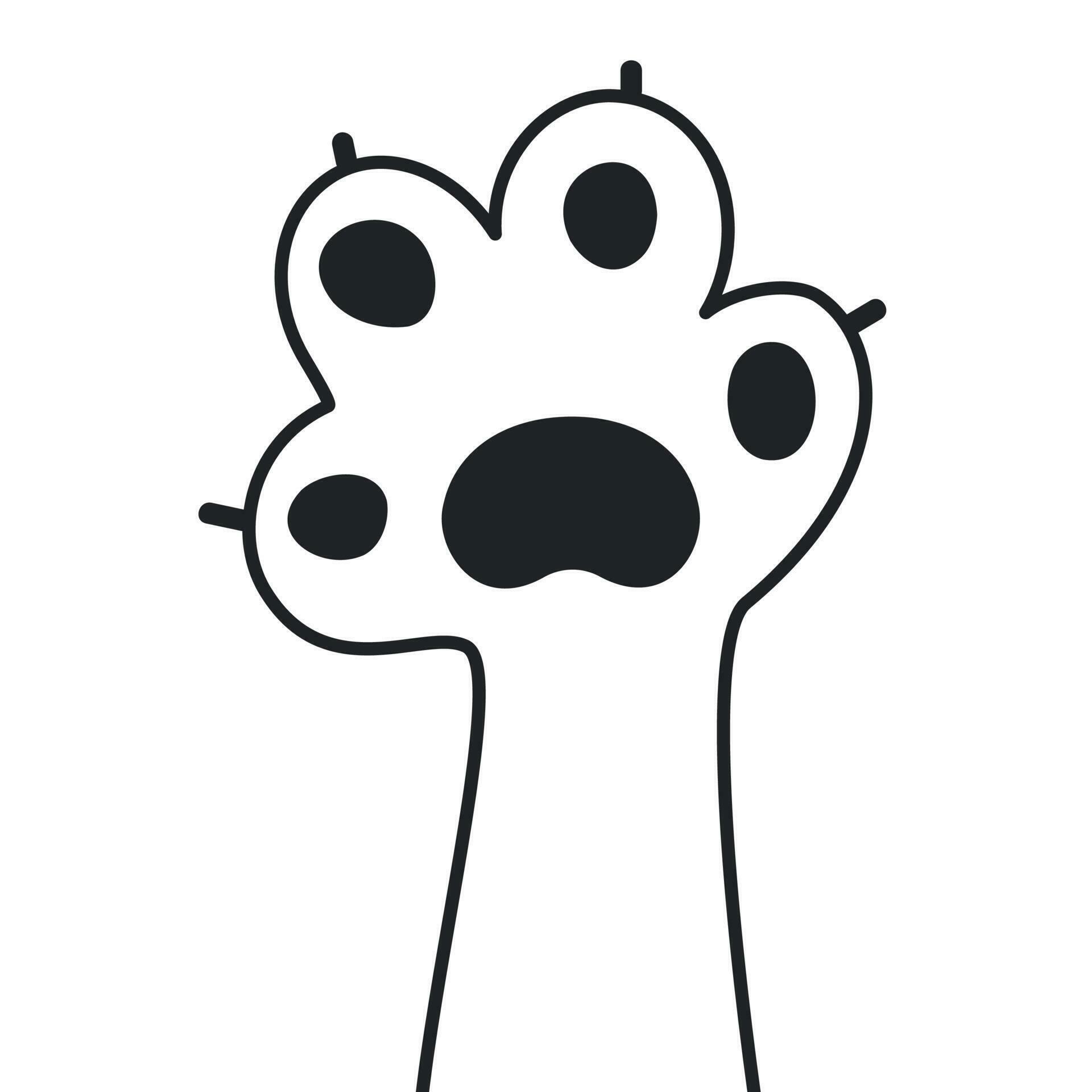 cat paw cartoon illustration 24100078 Vector Art at Vecteezy