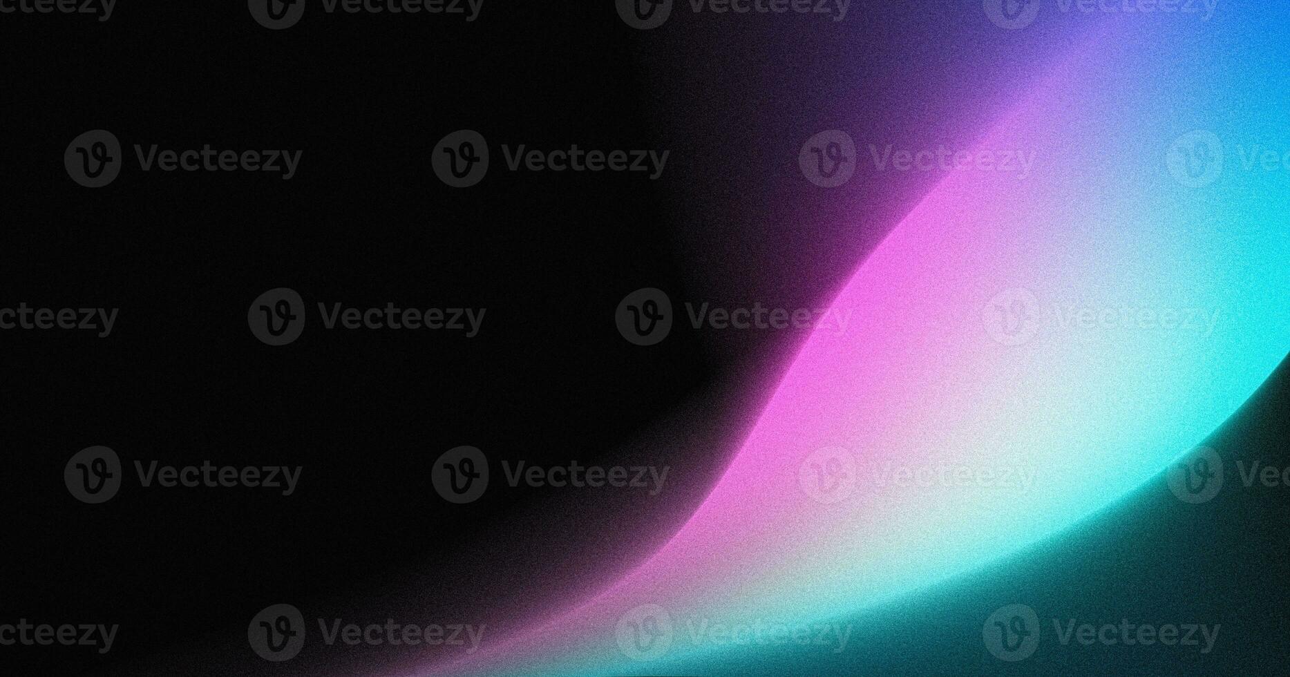 Abstract color flow grain texture dark background glowing pink blue white dynamic gradient wave on black banner copy space photo