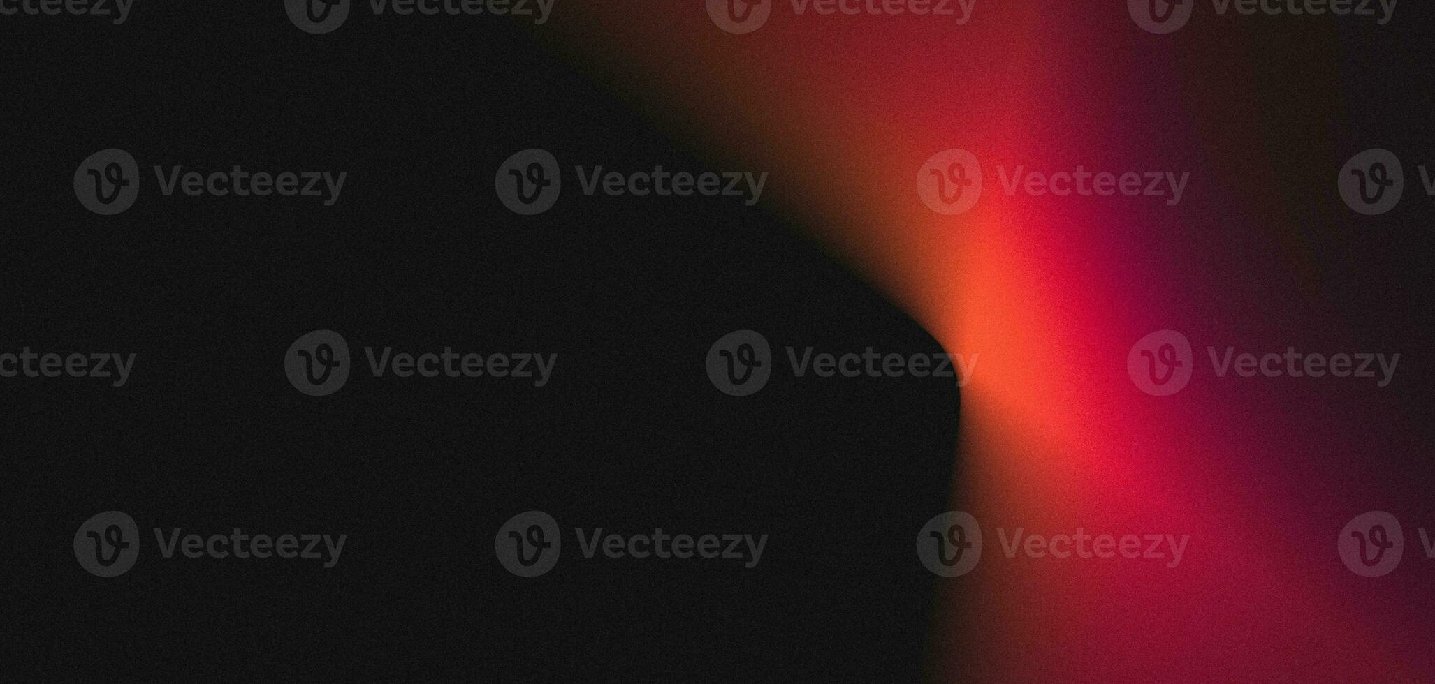 Red glowing abstract color gradient wave shape on black grainy background copy space, minimal wide banner web header cover poster design photo