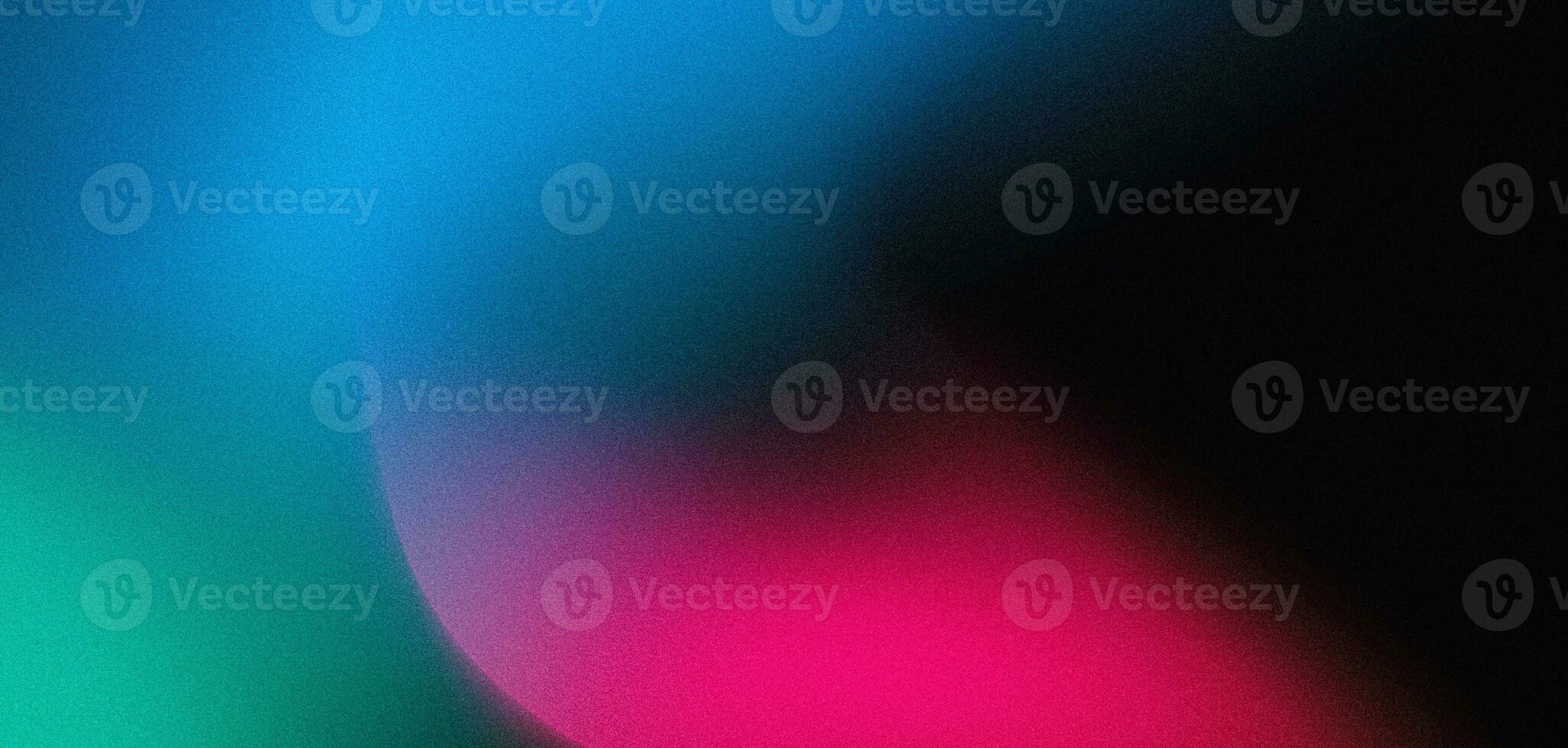 Abstract gradient background blue red green black grainy texture copy space large banner size photo
