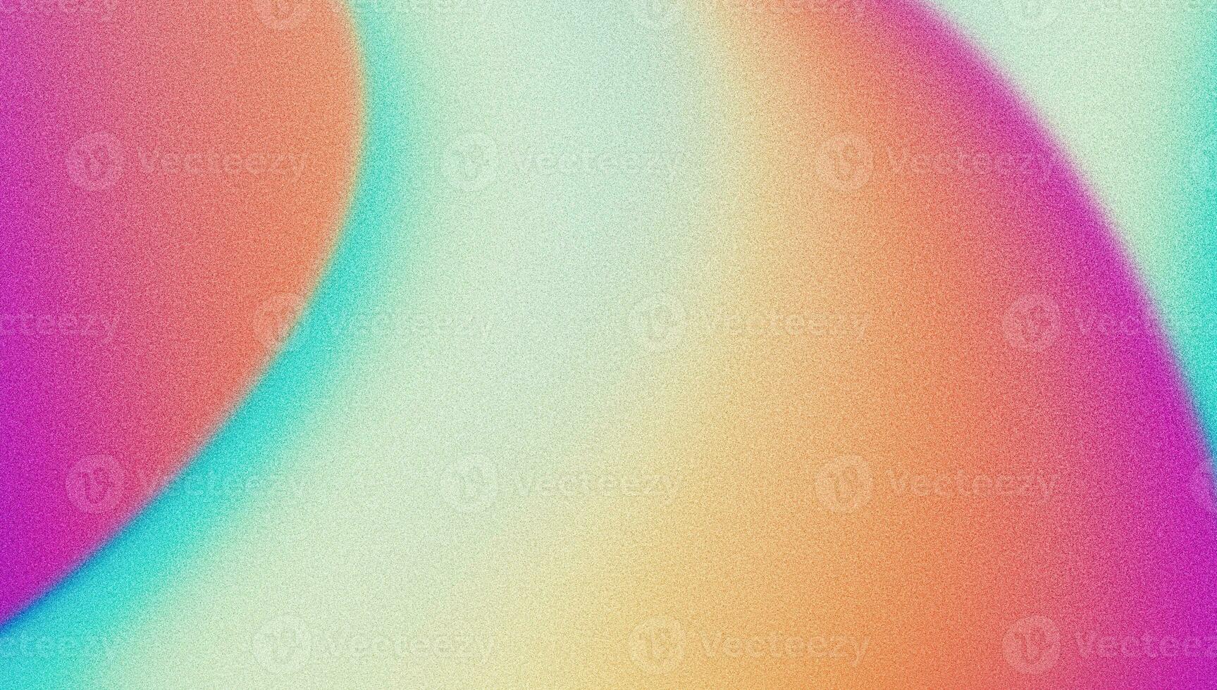Retro grainy gradient background noise texture effect summer poster design orange teal green pink abstract wave pattern photo