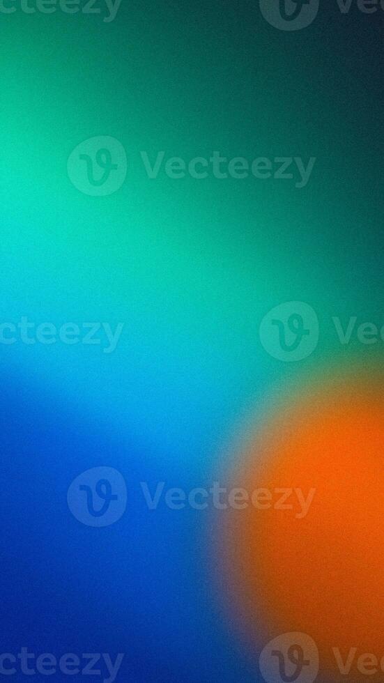 Vibrant grainy retro background blue orange teal noise textured art poster design, vivid colors abstract background photo