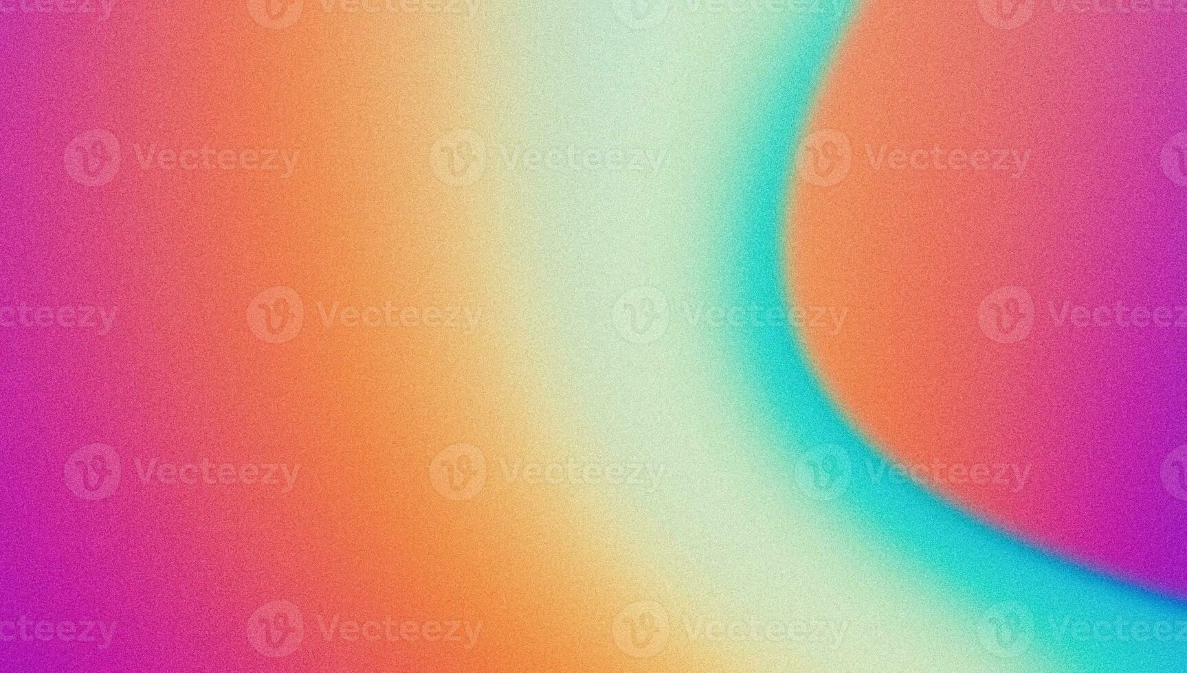 Orange teal green pink abstract grainy gradient background noise texture effect summer poster design photo