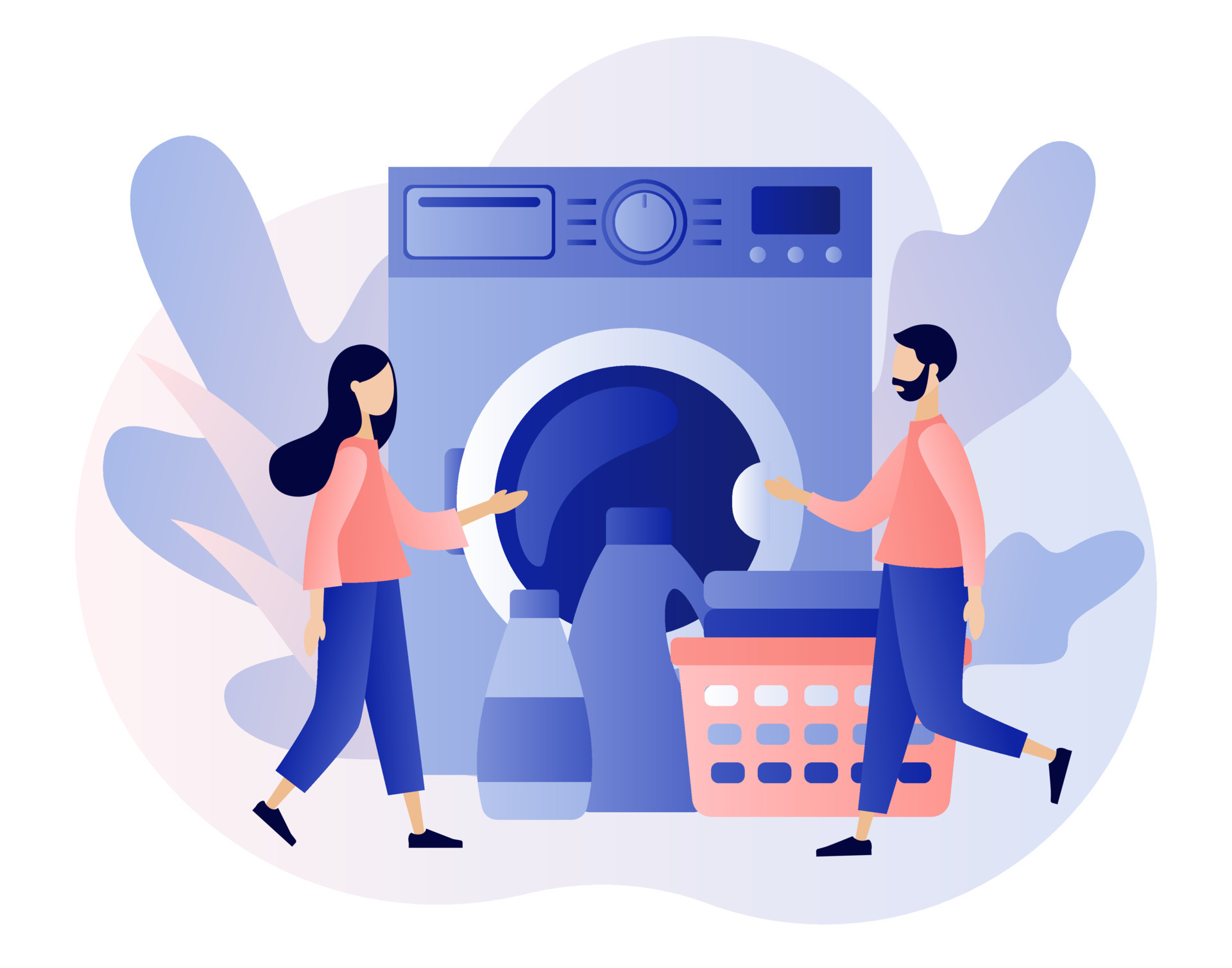 Washing Machine Dirty Linen Vector Flat Cartoon Household , 47% OFF 