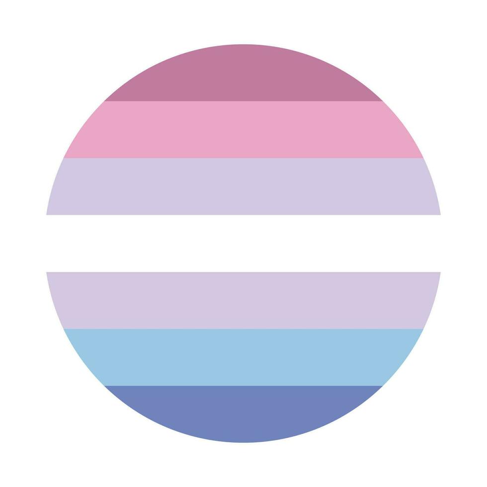 Bigender Pride Flag. Presence of who identify as both male and female vector