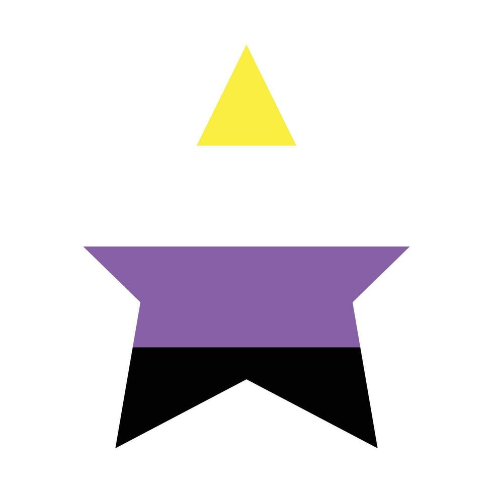 Non-Binary pride flag, LGBTQ symbol. vector