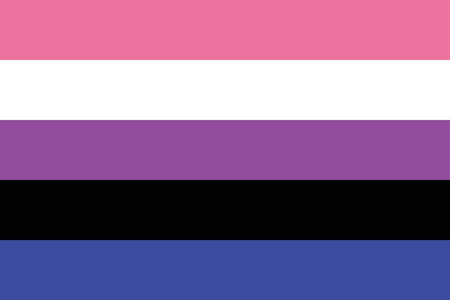 Genderfluid pride flag. LGBT pride flag vector