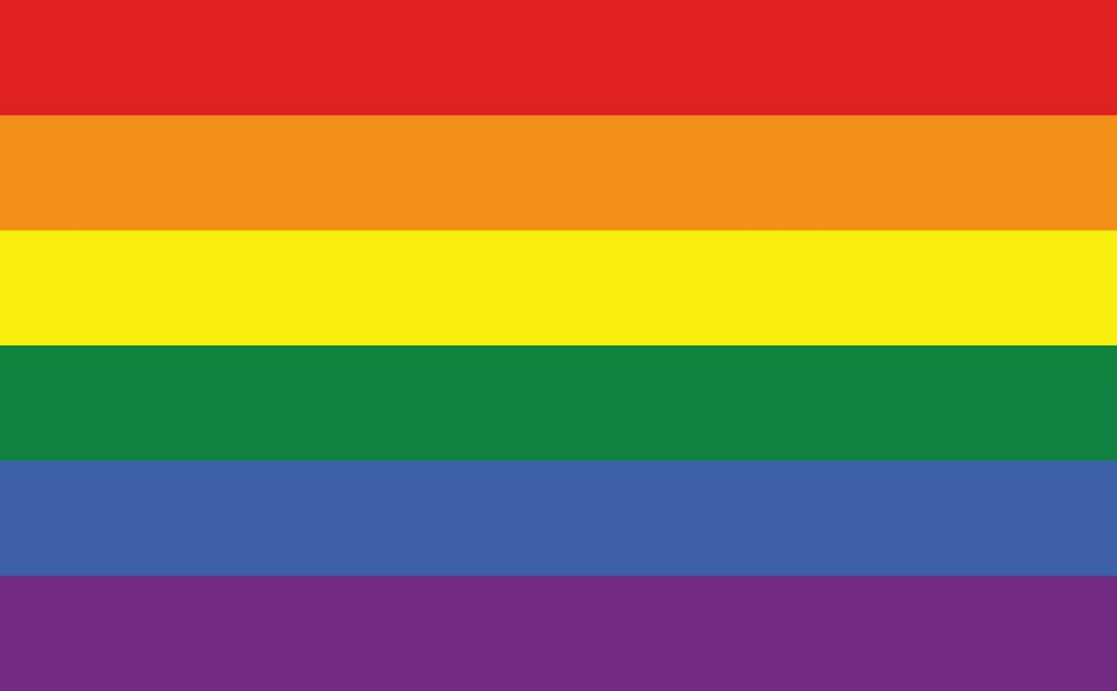 Gay Pride Flag. Traditional symbol for the entire LGBTQ community and gay men vector