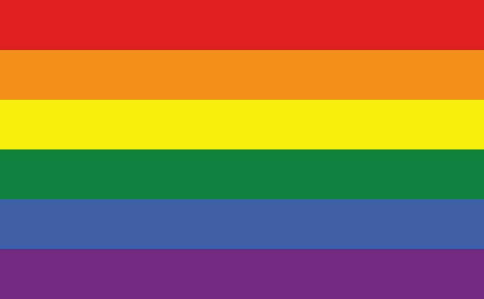 gay orgullo bandera. tradicional símbolo para el todo lgbtq comunidad y gay hombres vector