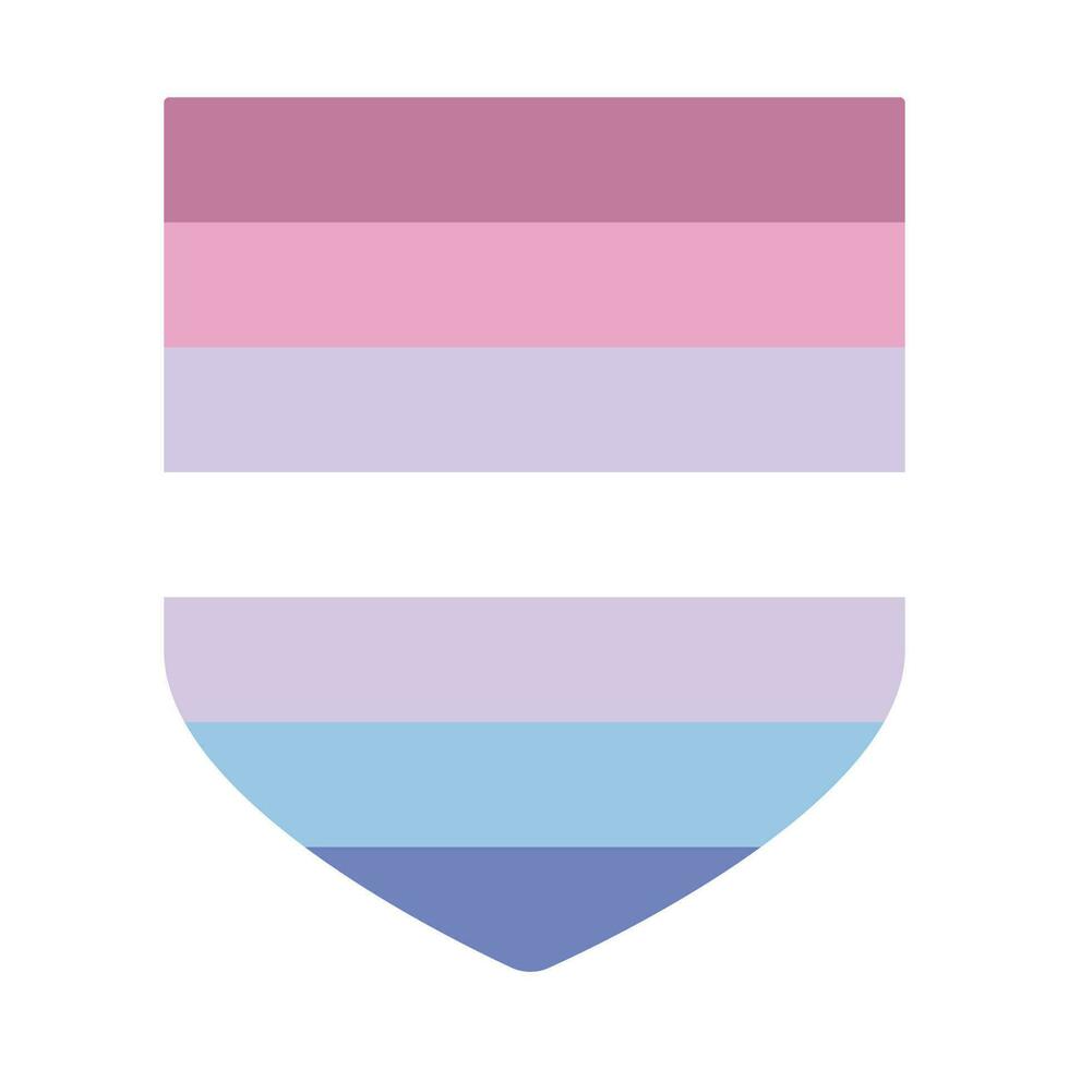 Bigender Pride Flag. Presence of who identify as both male and female vector