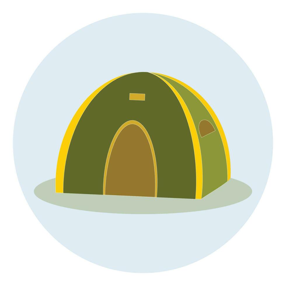 Camping tent icon. Outdoor camp tent vector
