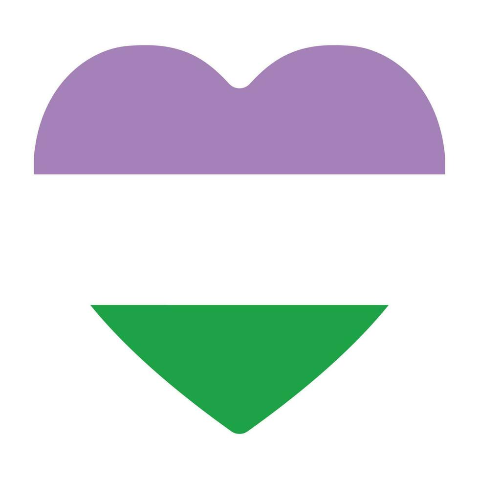 Genderqueer pride flag. LGBTQ flag vector