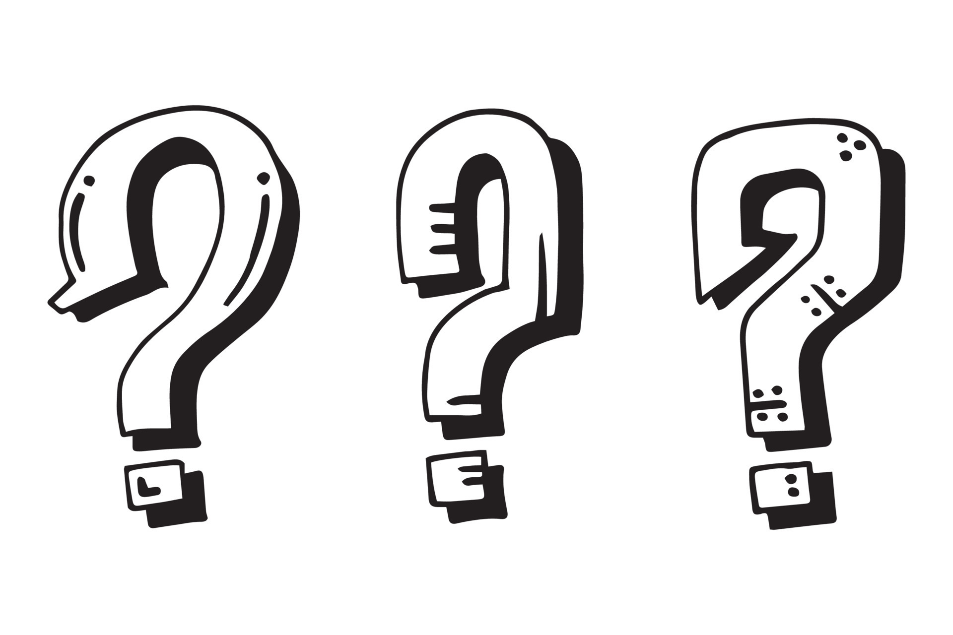 HD Question Marks Sketch Drawing Pattern Doddle PNG | Citypng